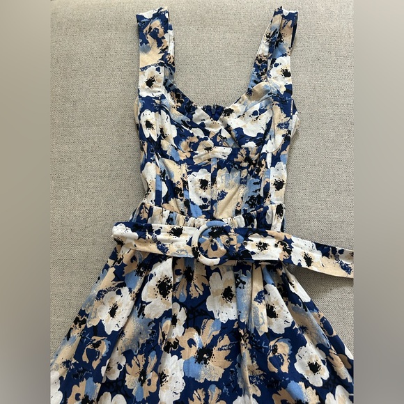 Lulus Floral Blue and White Dress - Picture 3 of 5